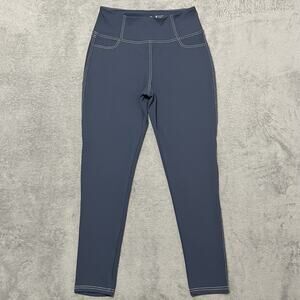 Vooveeya Pants Womens L Blue Tight Compression High Rise Yoga Leggings